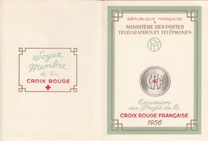 Carnet de 8 timbres Croix-Rouge 1956 Y&T n°2005 12f+3f LeNain 15f+5f Watteau TBE - Photo 1/4