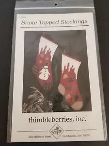 Snow Topped Stockings Christmas Design by Lynette Jensen ~ Thimbleberries Inc - Picture 1 of 2