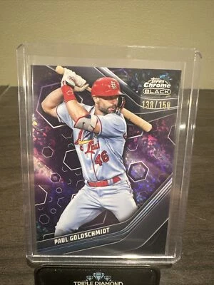 2023 Topps Chrome Black Purple Diamond Refractor /150 #4 Paul Goldschmidt - Image 1 of 3