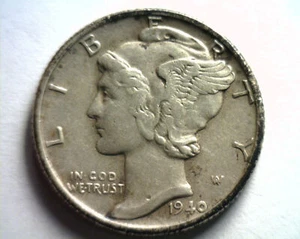 1940 MERCURY DIME EXTRA FINE XF EXTREMELY FINE EF NICE ORIGINAL COIN 99c SHIP - Picture 1 of 2