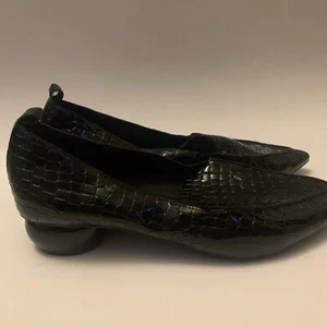 Scarpe Jeffrey Campbell donna Viona nere a punta serpente in rilievo taglia 8 - Foto 1 di 7