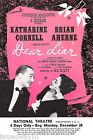 Flyer d'essai Katharine Cornell "DEAR MENTAR" Brian Aherne / Jerome Kilty 1959