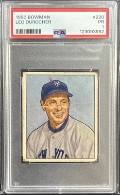 1950 Bowman #220 Leo Durocher PSA 1 - Image 1 of 4