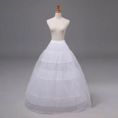 Tüllrock 3 Ringe Brautkleid Klassiker Reifrock Unterrock Krinoline Weiß NEU WW - Bild 1 von 4