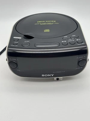 Sony Dream Machine FM/AM Radio CD Player Dual Alarm Clock ICF-CD815 TESTED WORKS - Image 1 of 4