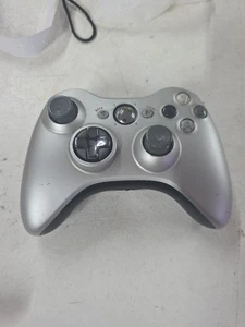 Controller Microsoft Xbox 360 OEM argento wireless 1403 funzionante! - Foto 1 di 4