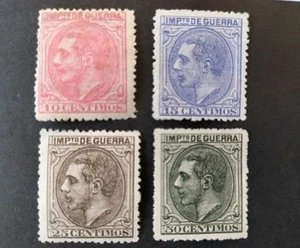 Sellos España N.E. 5, N.E.6, N.E.7, N.E.8 (*) Alfonso XIII 1879 - Imagen 1 de 1