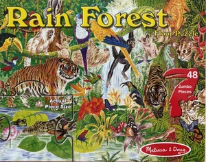 Melissa & Doug REGENWALD Boden 48 Stck. Jumbo Puzzle. SEHR GUT! - Bild 1 von 3