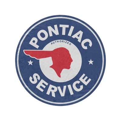 Manta Micro Vellón Ultra Suave Redonda Estilo Vintage Pontiac "Servicio Autorizado" Foto 1 de 4