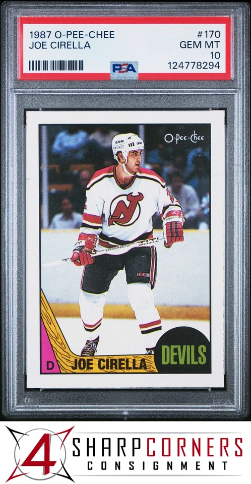 1987 O-PEE-CHEE #170 JOE CIRELLA DEVILS PSA 10 - Image 1 of 3