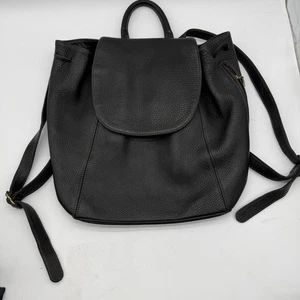 Vtg COACH Sonoma Black Pebble LEATHER Large Backpack Rucksack Men Women 4908 - Picture 1 of 14
