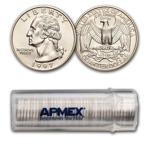 1997-P Washington Quarter 40-Coin Roll BU - Picture 1 of 3