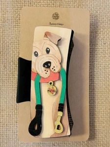 Handbemalte Holz geschnitten Hund Mutter Kralle Clip auf schwarz Clip 4,1" - Bild 1 von 2