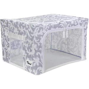 Periea 'Beau' Metal Frame Folding Storage Bin, Small, Damask Grey - Picture 1 of 4