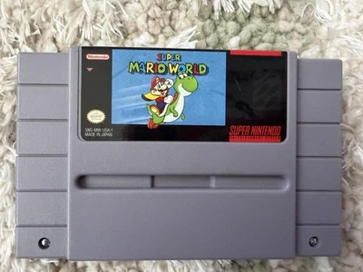 Super Mario World Super Nintendo SNES Game Cartridge Made in Japan 1991 - Image 1 of 2