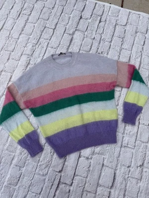 MAJE Striped Sweater Mohair Italy Size 3 US L - Image 1 of 4