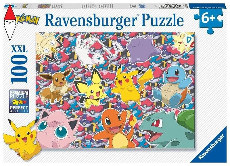 PUZZLE RAVENSBURGER PUZZLE 100 PZ. XXL POKEMON - Immagine 1 di 1