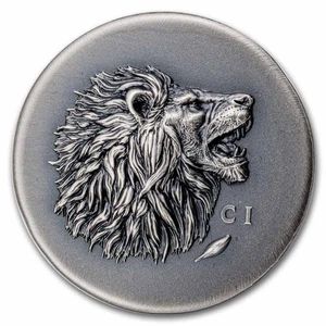 2025 Cook Islands 1 oz Silver Antique Leon (with Box & COA) - Picture 1 of 5