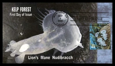 Mayfairstamps US FDC 2009 California Lions mane nudibracch kelp forest ROMP Firs - Image 1 of 2