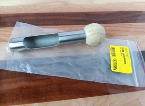 Tube Dehorner Tool Stainless Steel Wood Handle, Tube Sz 3/4" Livestock Supplies - Picture 1 of 6