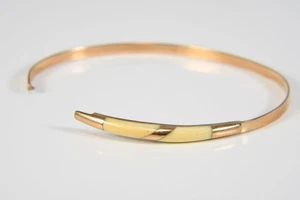 N88F23- Gold 585 14kt und Kunststoff Armreif - Picture 1 of 12