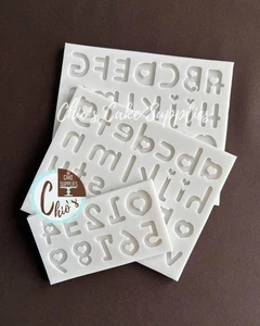 Alphabet Letters (Uppercase /Lowercase) and Numbers Silicone Mold Design #0032 - Picture 1 of 8