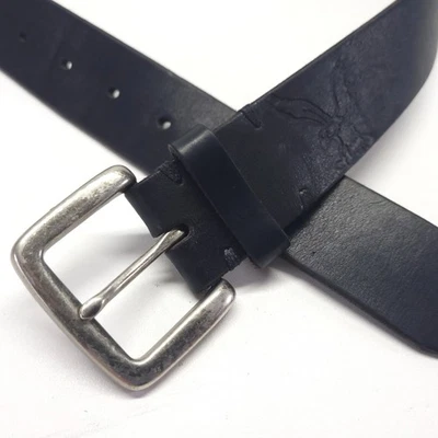 American Eagle Outfitters Leather Belt 30 32 34 Black - Image 1 of 4