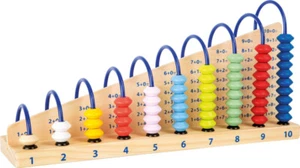 Rechenschleife für Kinder Holz Spielzeug Motorik Lernspiel Rechnen Mathe - Bild 1 von 2