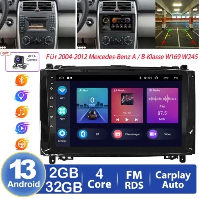 Android 13 Autoradio GPS Navi Für 2004-2012 Mercedes-Benz A / B-Klasse W169 W245 - Bild 1 von 4