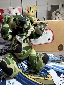 A BATHING APE CAMO GREEN TEDDY BEAR from A BATHING APE With Box - Picture 1 of 5