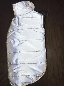 NEW Small Silver Gray Dog Puffer Jacket Cute! - Picture 1 of 3