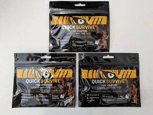 QUICKSURVIVE All Purpose Waterproof Fire Starters Campfires Fire Pit Fireplace - Picture 1 of 3