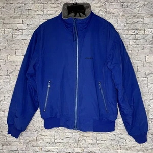 Vintage Eddie Bauer Windfoil Blue Lined Full Zip Jacket Made in USA Men's M - Picture 1 of 12