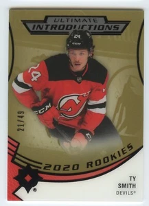 2020-21 UD Ultimate Collection Ty Smith Introductions Gold #UI-12 Rookie /50 - Picture 1 of 2