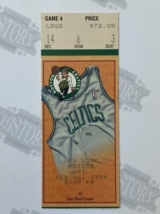1999 Knicks Celtics Ticket 2/26/99 Paul Pierce 200th Point 10th Game Rookie Year - Picture 1 of 2