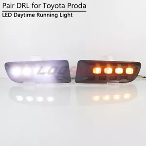 For Toyota Land Cruiser Prado 2003-2009 LED Daytime Running Light With Turn DRL - Picture 1 of 11