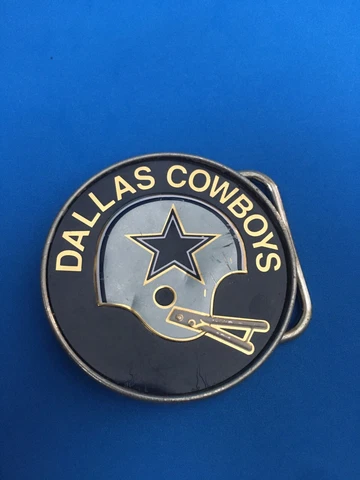 VINTAGE Lee NY 1971 70s NFL  Football Helmet Dallas Cowboys Belt Buckle Cover