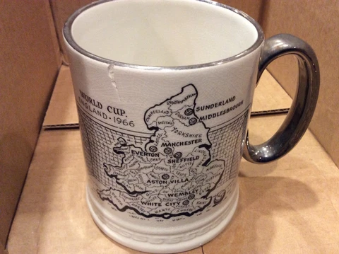 RARE VINTAGE BRITANNIA DARTMOUTH England v West Germany 1966 World Cup Final MUG Cover