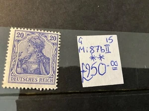 Reich alemán Mi.Nr.87 II MNH -9 - Imagen 1 de 3