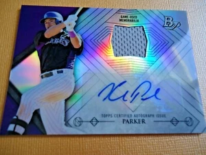 Kyle Parker - 2014 Bowman Platinum Autograph Jersey Baseball card AR-KP -Rockies - Picture 1 of 2