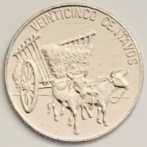 1989 Dominican Republic 25 Centavos KM# 71.1 Uncirculated Condition Cover