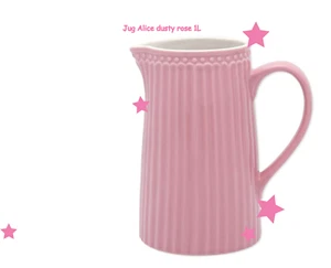 Krug Jug Alice dusty rose Greengate Kanne Vase Shabby Landhaus 1L NEU rosa beere - Bild 1 von 1