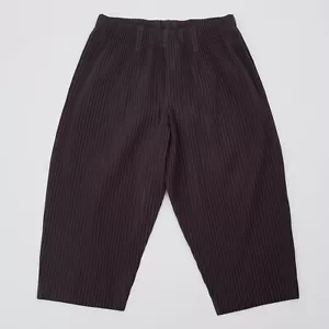 Issey Miyake Homme Plisse 2 / Medium shorts cropped pants matte black w/pockets - Picture 1 of 11