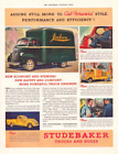 1937 Studebaker LKW und Busse Druck Werbung Taxi Vorwärts Stil Lieferung Coupé