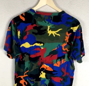 Polo Ralph Lauren Shirt Boys X Large Blue Geo Print Multi Color Preppy Casual - Picture 1 of 15