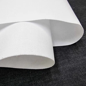 Fusibile ferro su fusibile tessuto buckram cotone irrigidito tessuto ferro su peso pesante - Foto 1 di 9