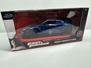 1/24 JADA Fast & Furious 2009 Brian's Nissan Skyline GT-R (R35) Blue - Picture 1 of 4