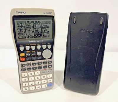 CASIO FX-9860GII GRAPHING CALCULATOR USB POWER GRAPHIC 2 W/ ORIGINAL COVER - Image 1 of 4