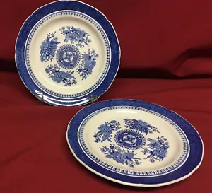 Spode Fitzhugh Blu (2) Piatti per Pane e Burro 6" Inghilterra - Foto 1 di 3