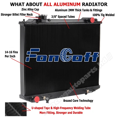 3 Row Radiator Fits Ford Courier 1996-2006 Ford Ranger 2006-2011 2009 2010 AT MT - image 1 of 4